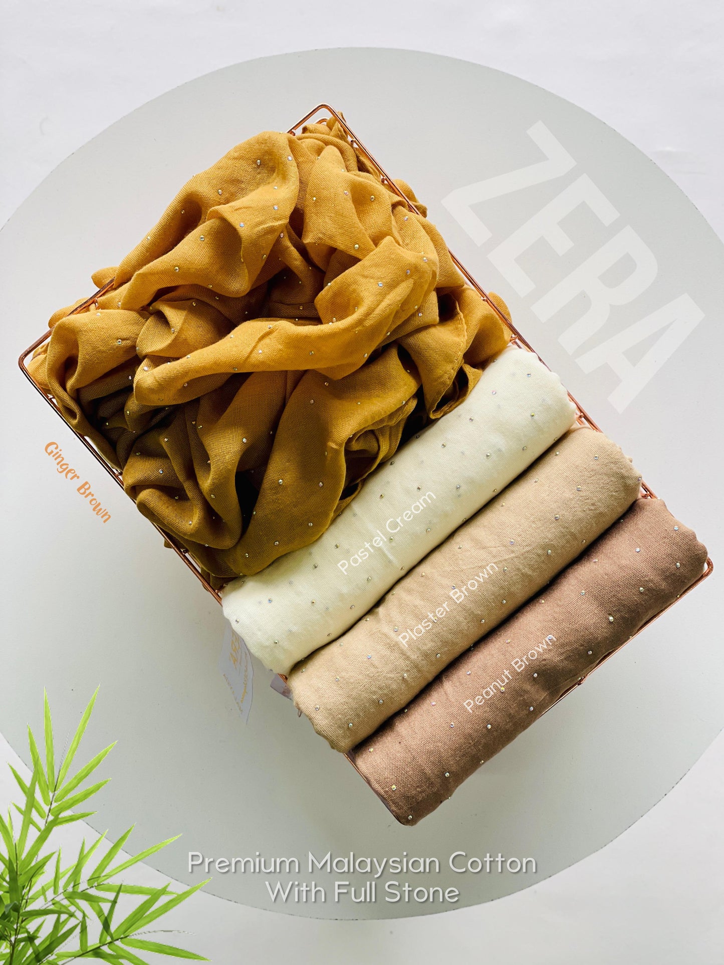 Zera Premium Malaysian Cotton with Stone Hijabs