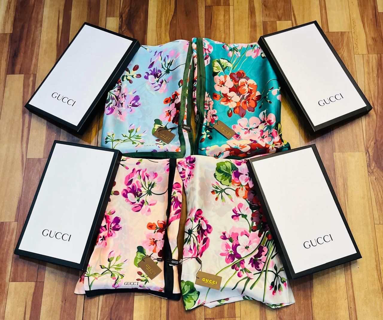 Brand Printed GC Silk Scarf