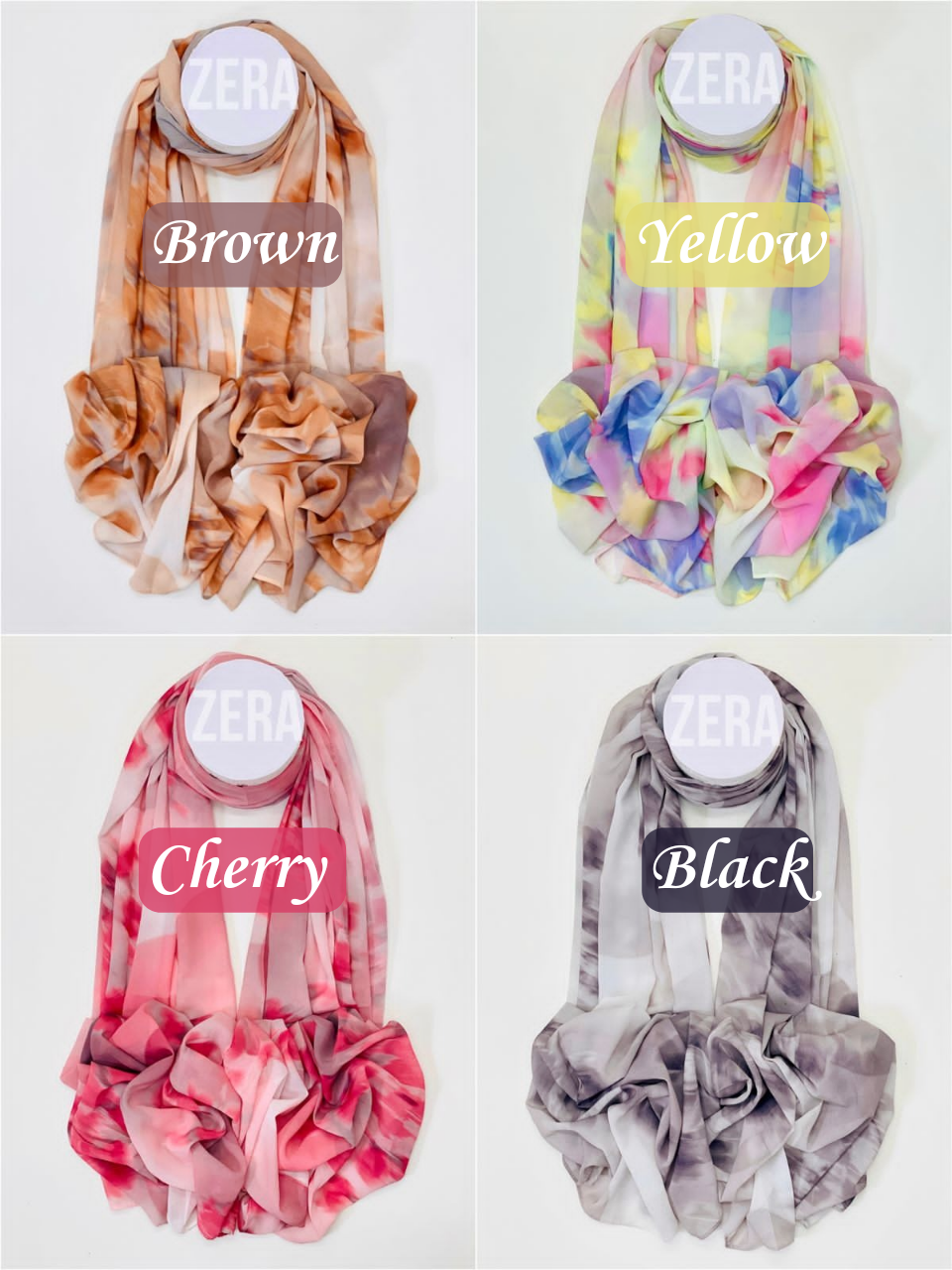 Zera Tie Die Chiffon Hijabs