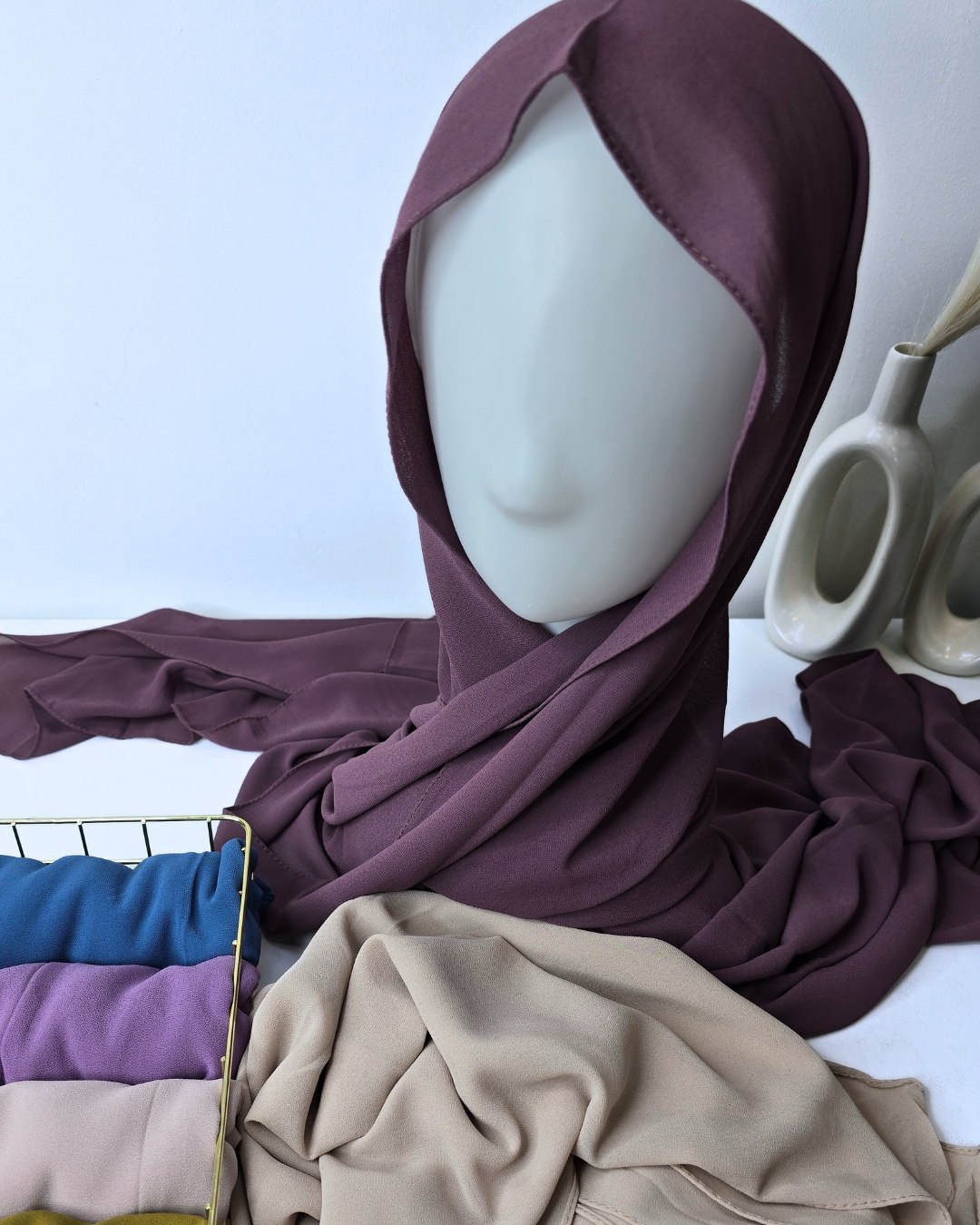 Imported Chiffon Hijabs Meter Megenta Pink Chiffon Hijab