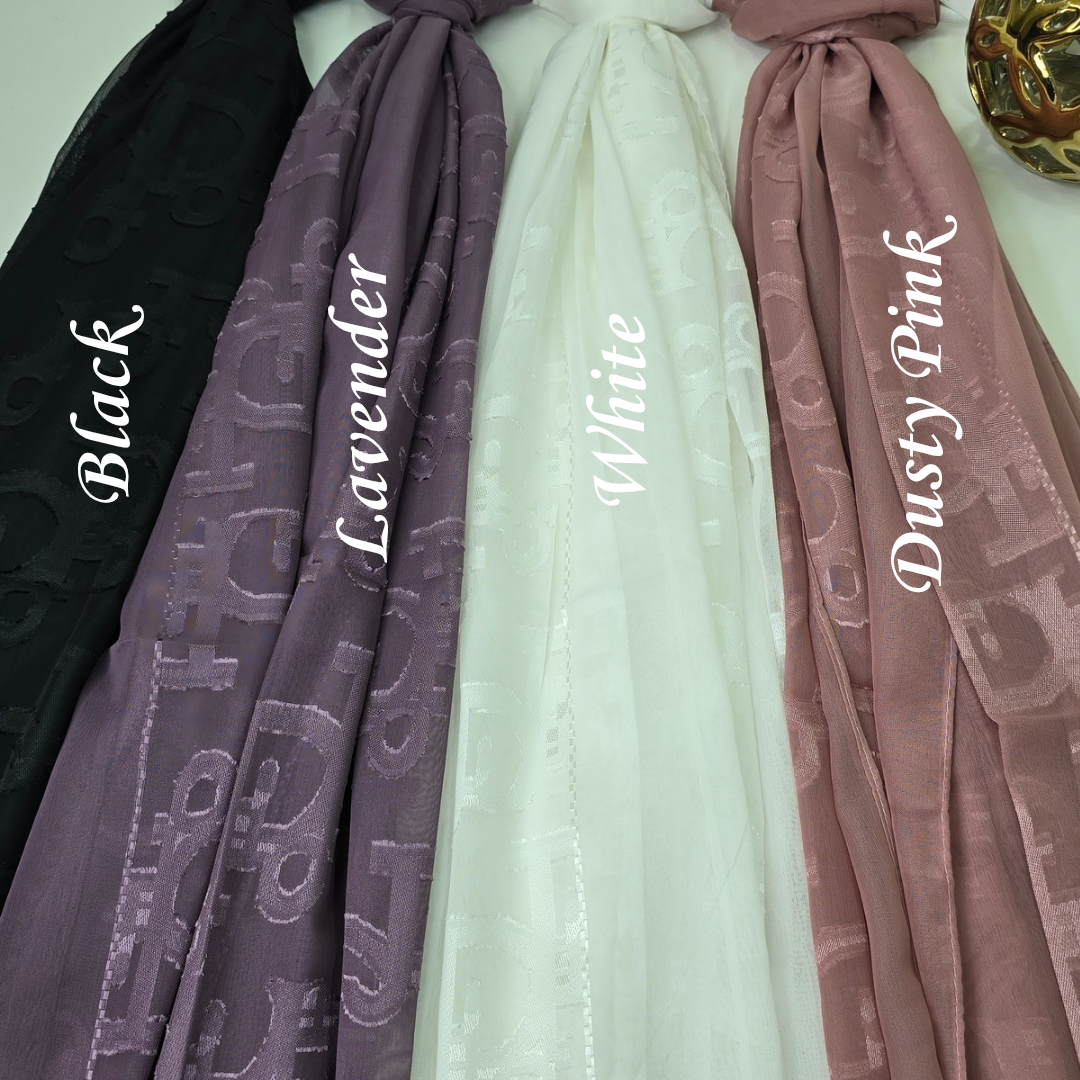 Georgette Satin Hijabs Print 1