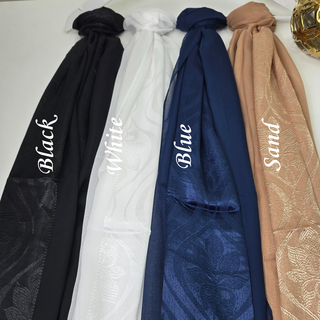 Georgette Satin Hijabs Print 2