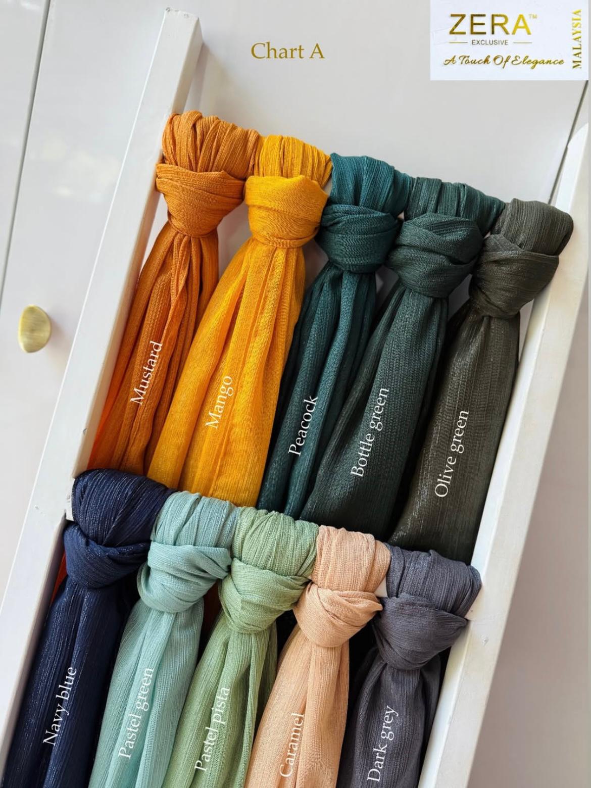 Zera Shimmer Georgette Hijabs