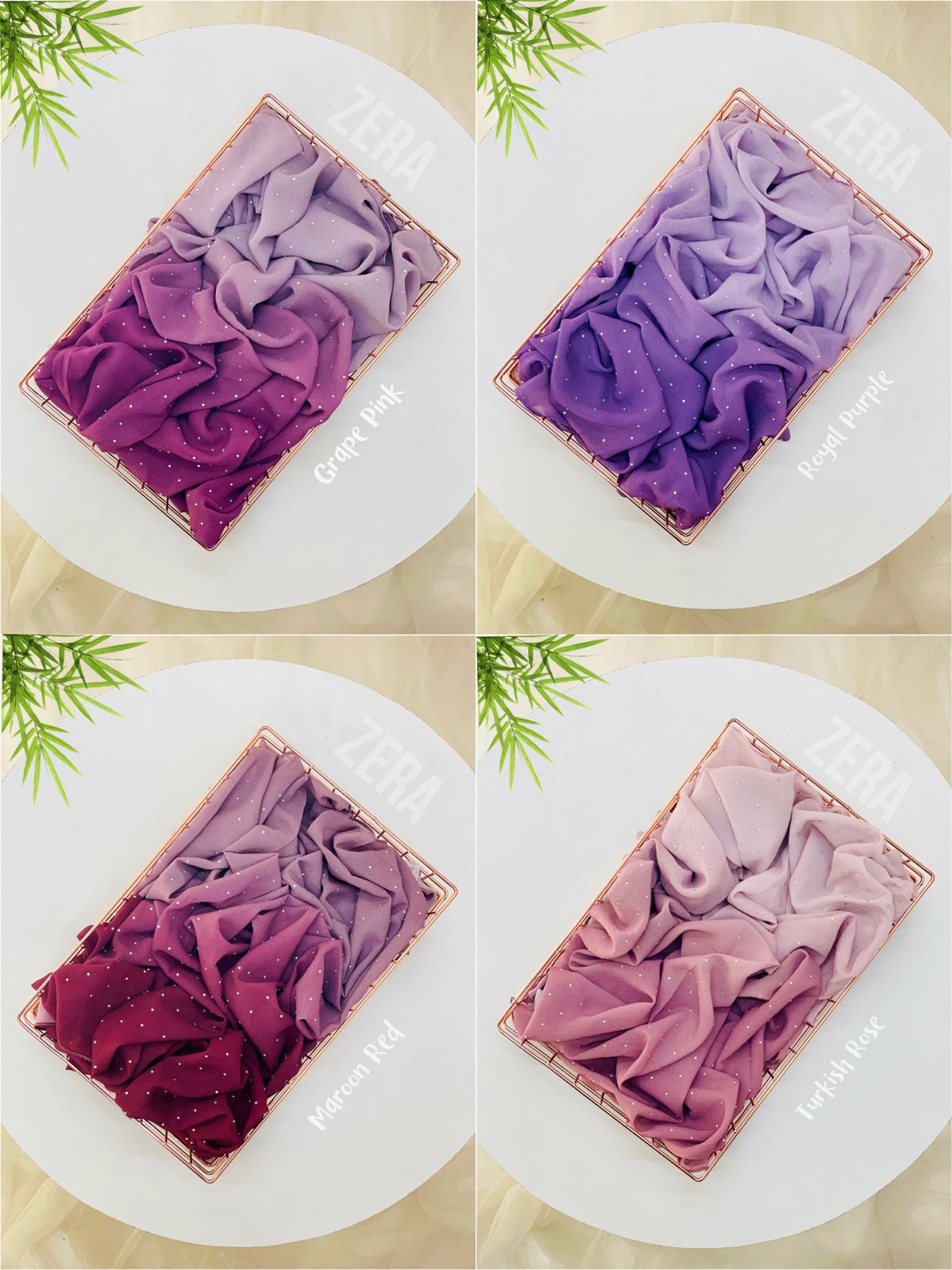 Zera Premium Ombre With Full Stone Hijabs