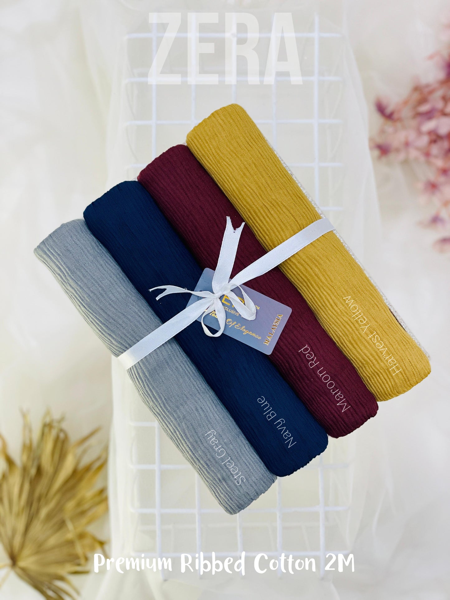 PREMIUM MALAYSIAN RIBBED COTTON 2M HIJABS