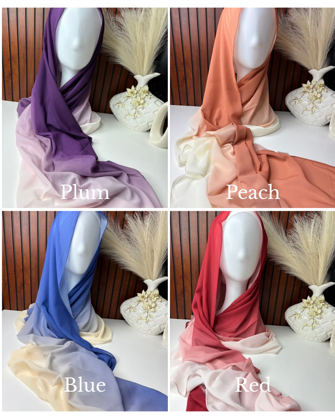2 Meter Zera Ombre Chiffon Hijabs
