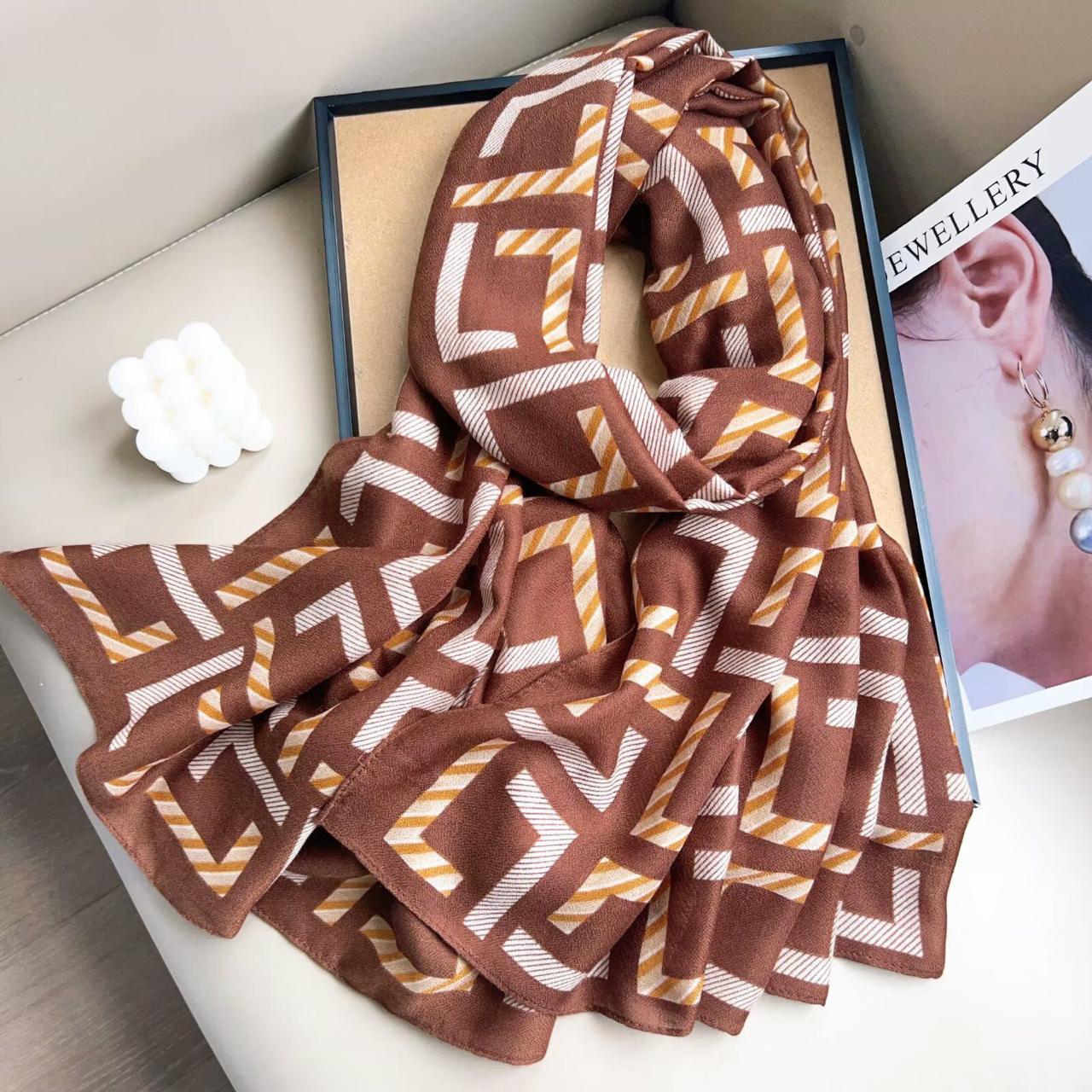 F Brown Brand Hit Printed Viscose