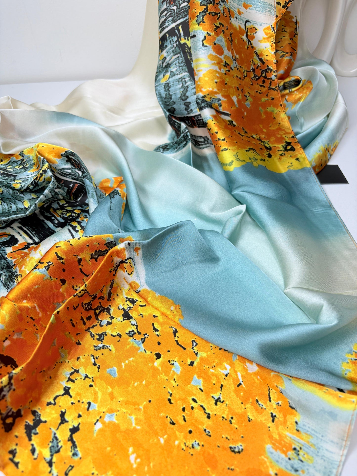 Morning Spring Printed Silk Scarf