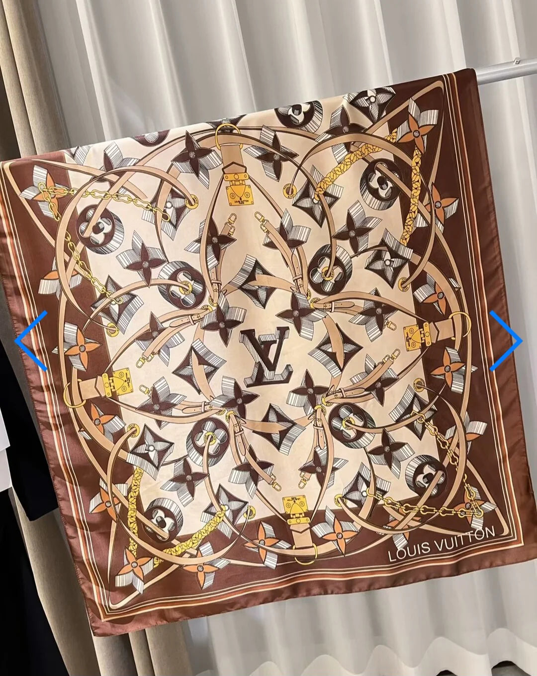Branded Print VL Silk Scarf