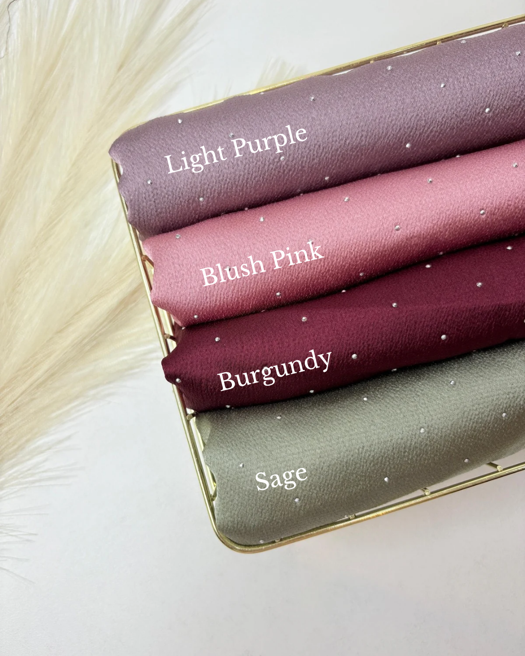 Yusraa Stone Bubble Satin Hijabs Summer Edition 25