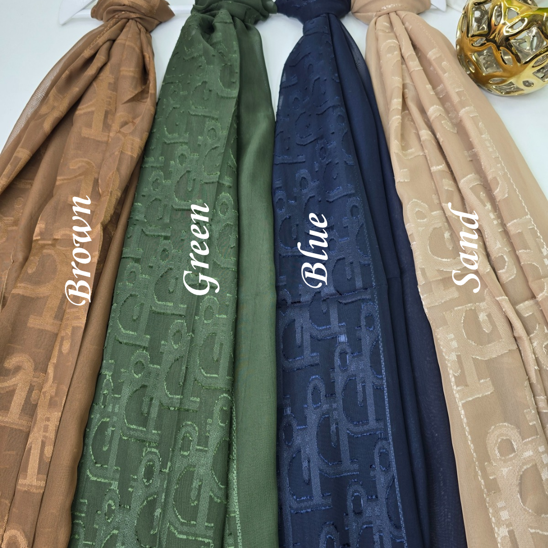 Georgette Satin Hijabs Print 1