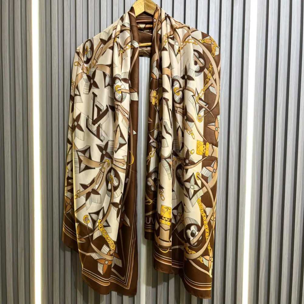 Branded Print VL Silk Scarf
