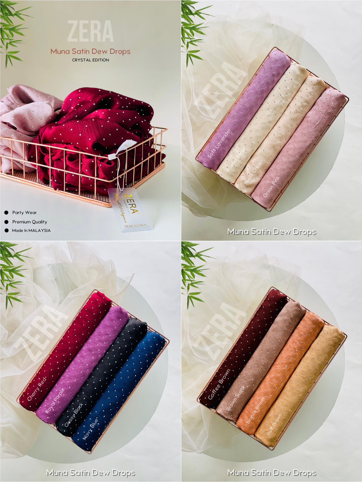 Muna Satin Dew Drop Hijab
