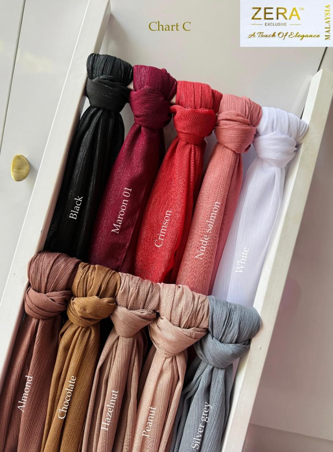 Zera Shimmer Georgette Hijabs