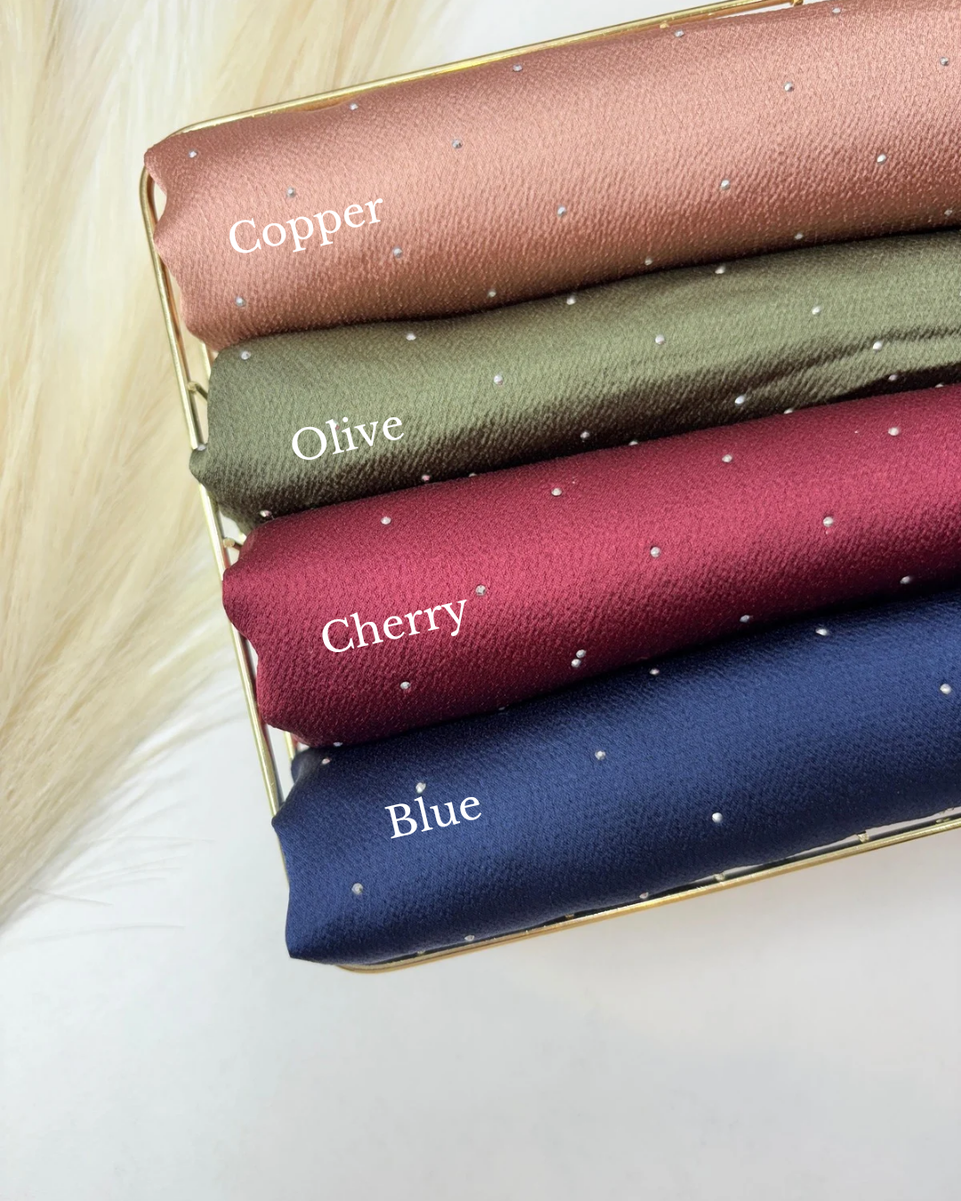 Yusraa Stone Bubble Satin Hijabs Summer Edition 25