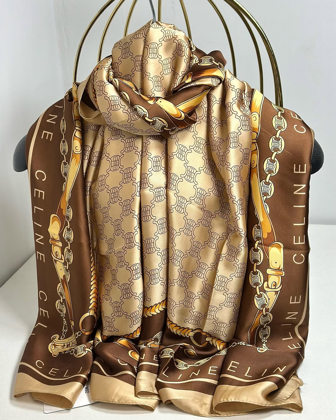 Brand Printed CL Silk Scarf