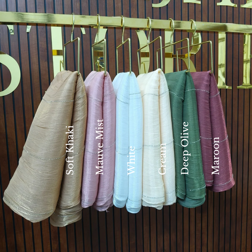 Organza Stone Stripe Hijabs
