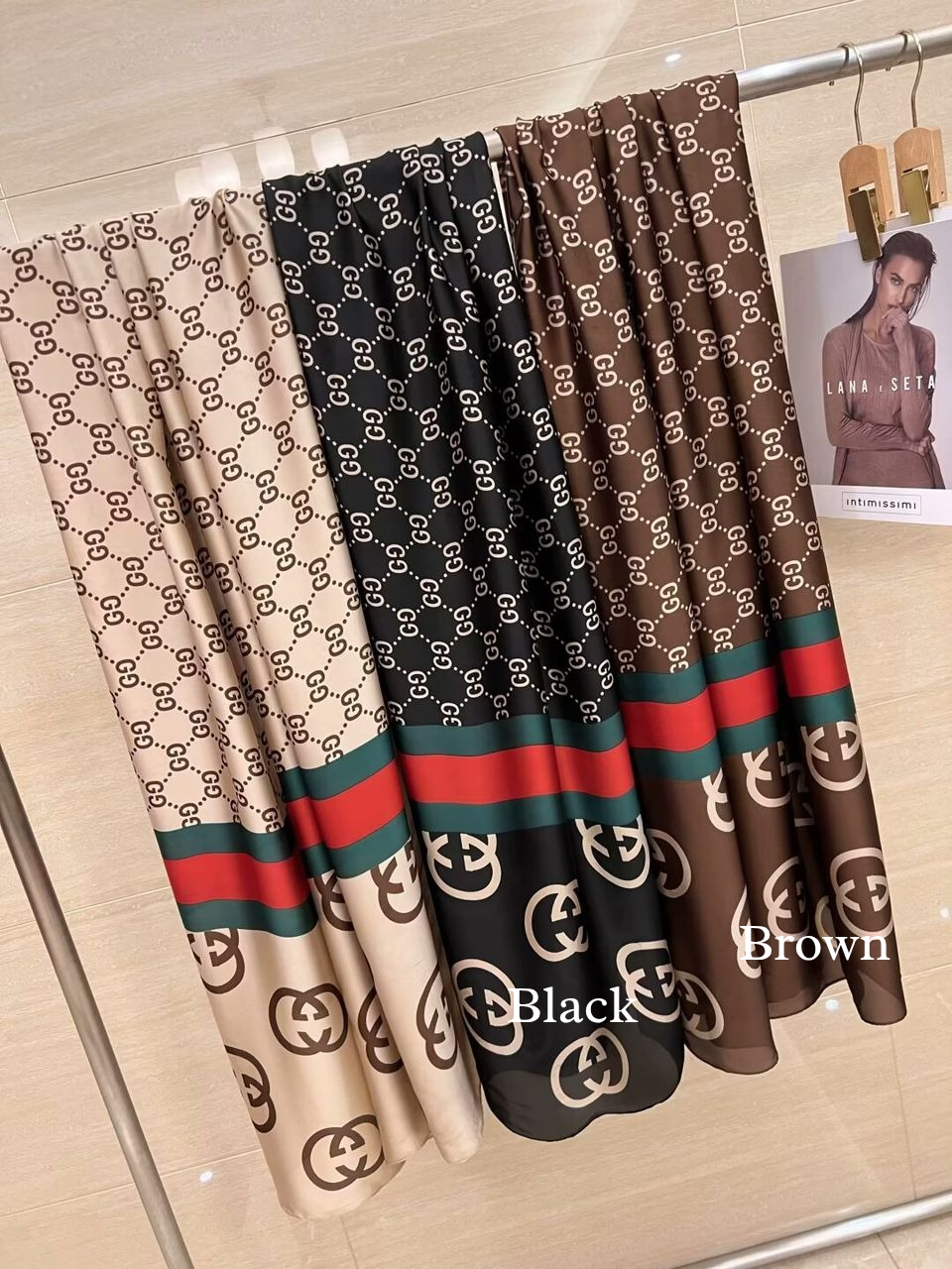 Branded Printed CC Silk Scarf
