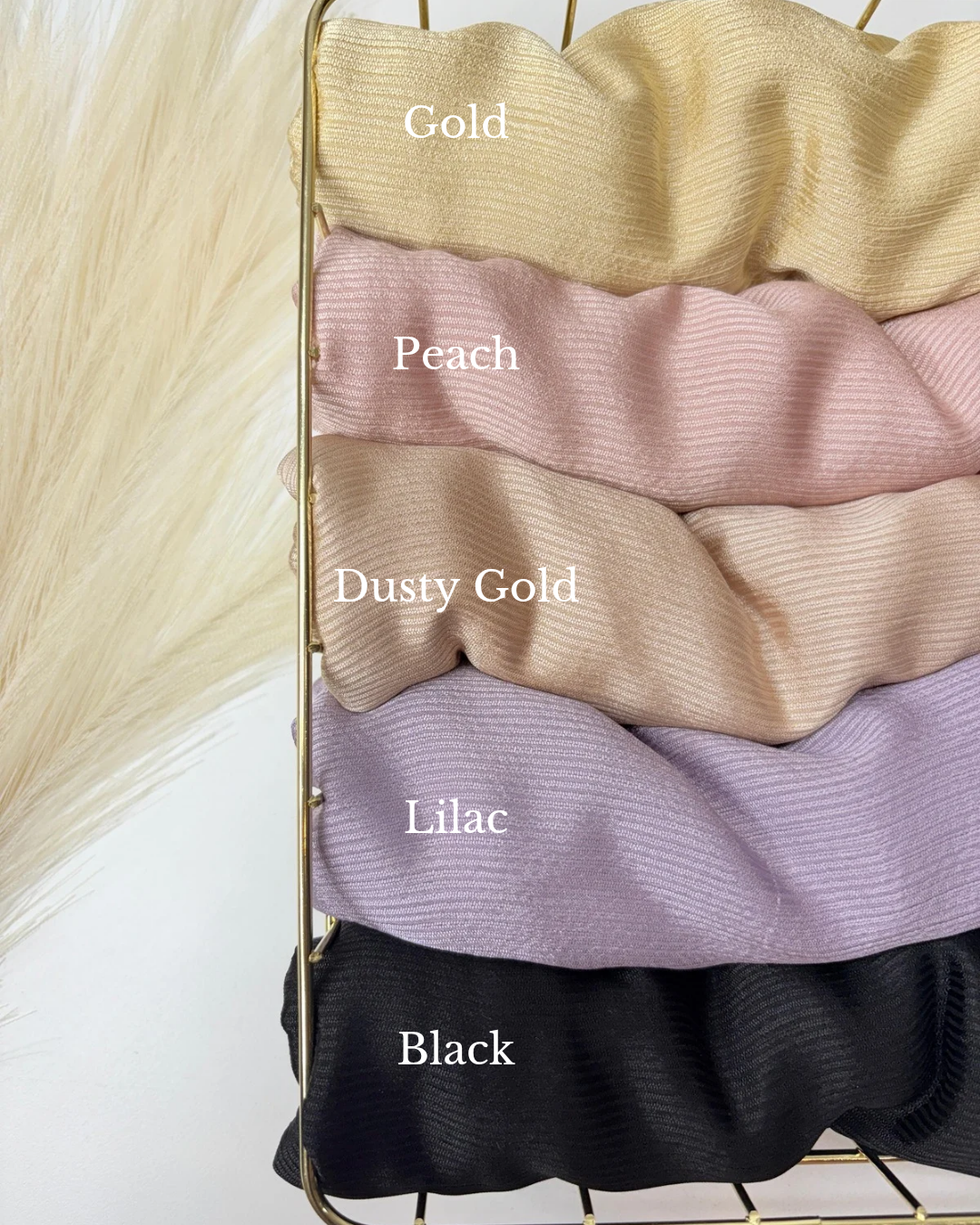 Striped Muna Satin Hijabs