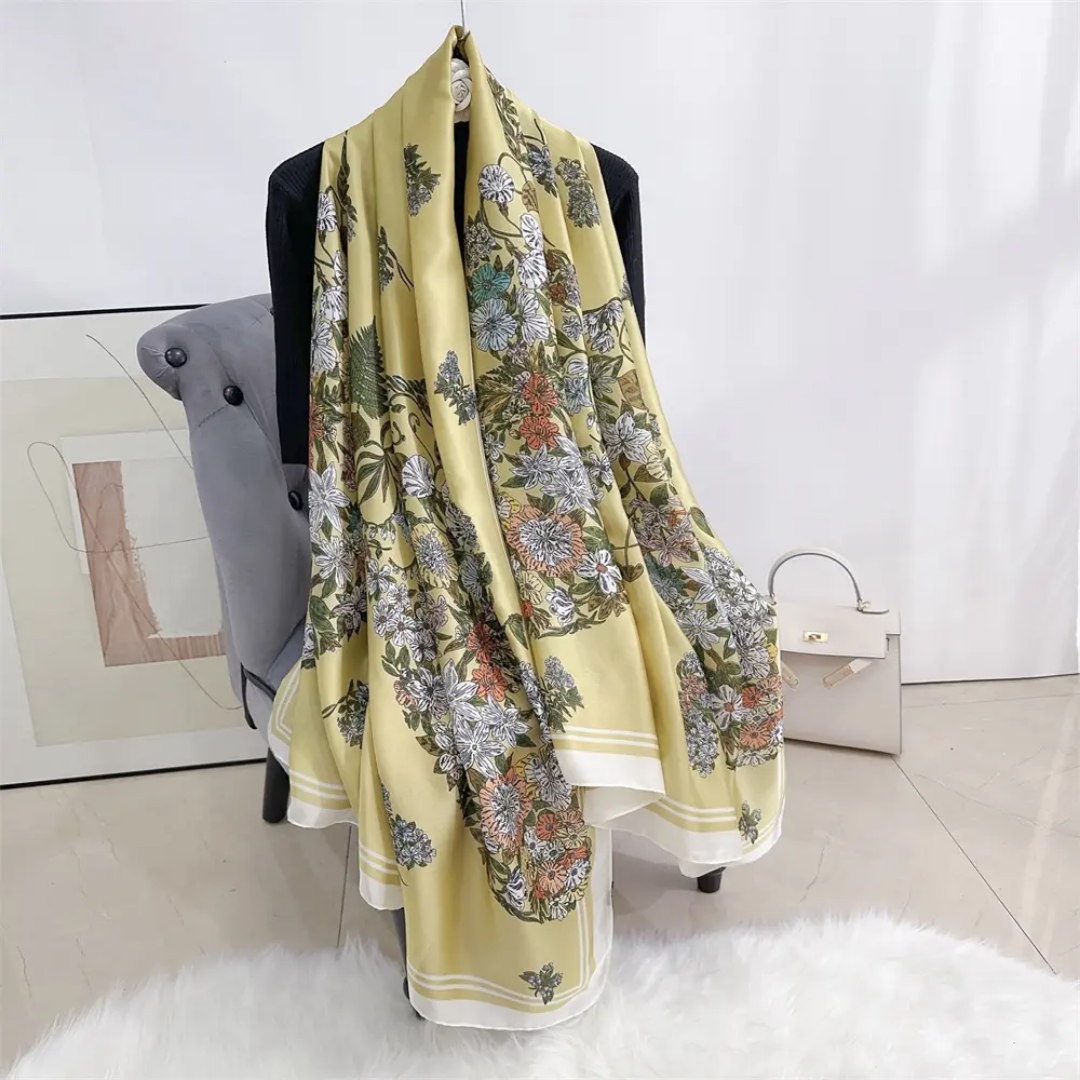 Tropical Escape Printed Silk Scarf