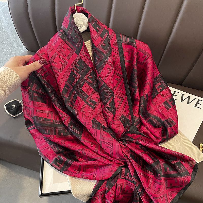 FE Classic Winter Printed Silk Scarf