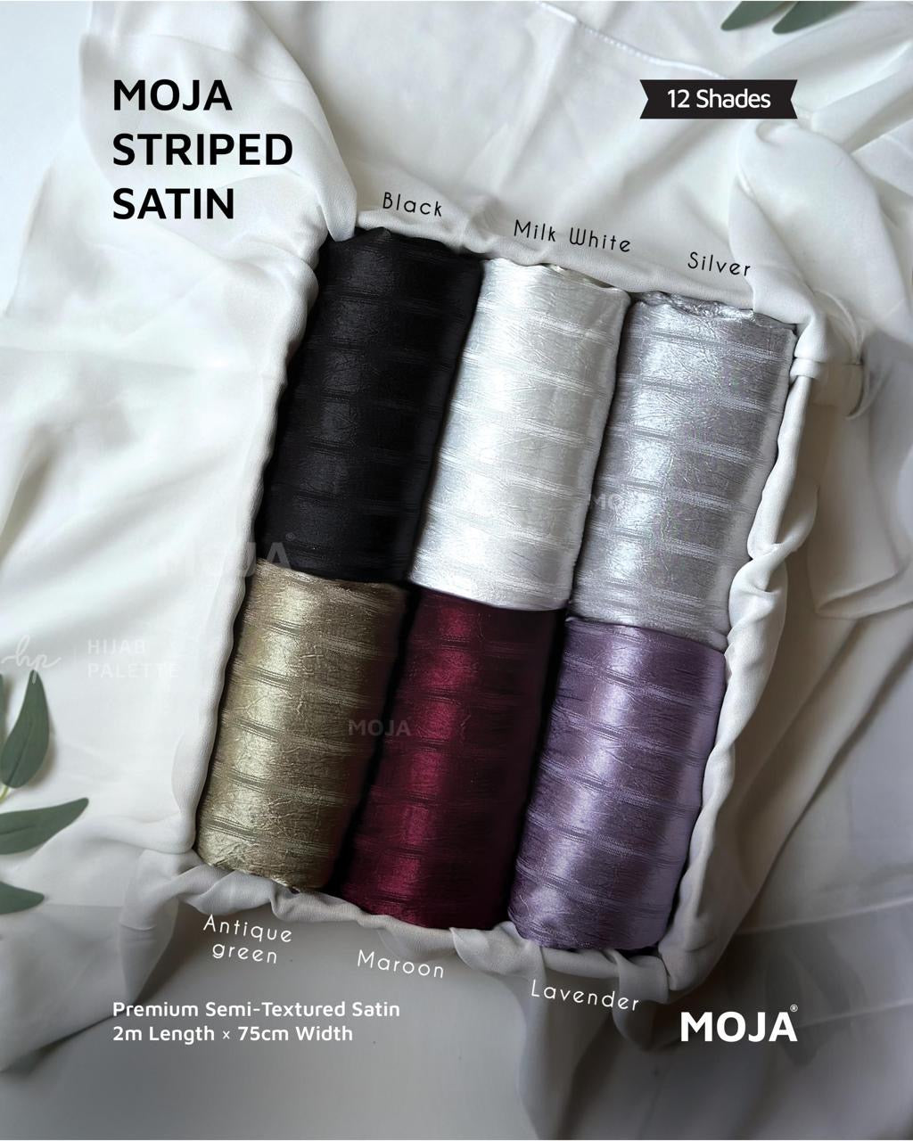MOJA Striped Satin Hijabs