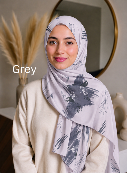 Artists Wave Print Imported Hijabs 2M