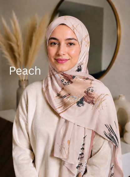 Artists Wave Print Imported Hijabs 2M