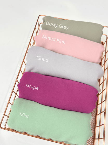 Yusraa Chiffon Attached Tube Cap Hijabs