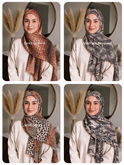 Premium Animal Printed Chiffon Hijabs