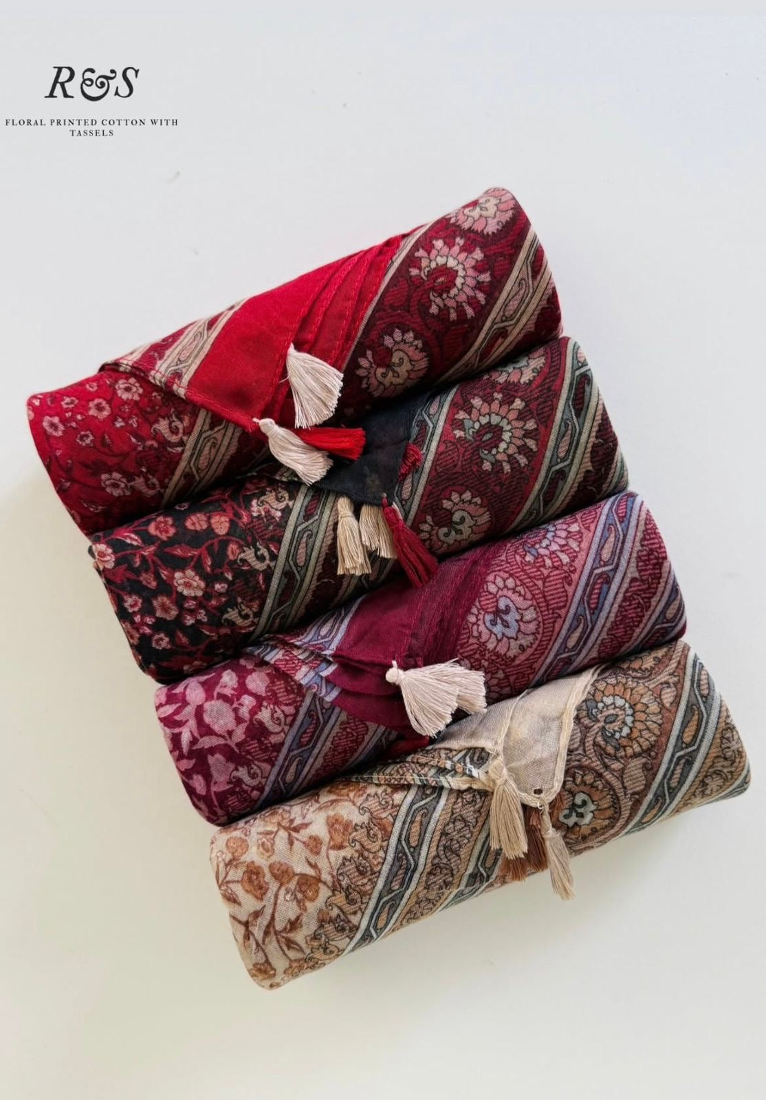 R &S Floral Daffodils Cotton Hijabs