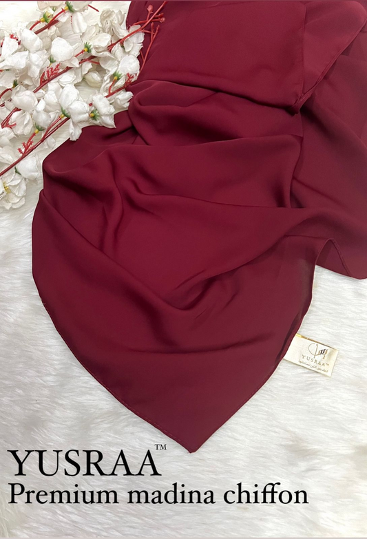 Yusraa Premium Madina Chiffon Hijabs