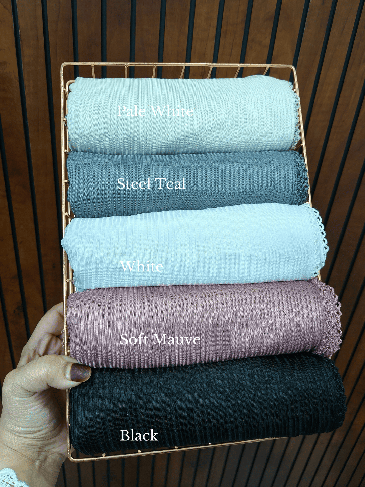 Ribbed Jersey Crochet Hijabs