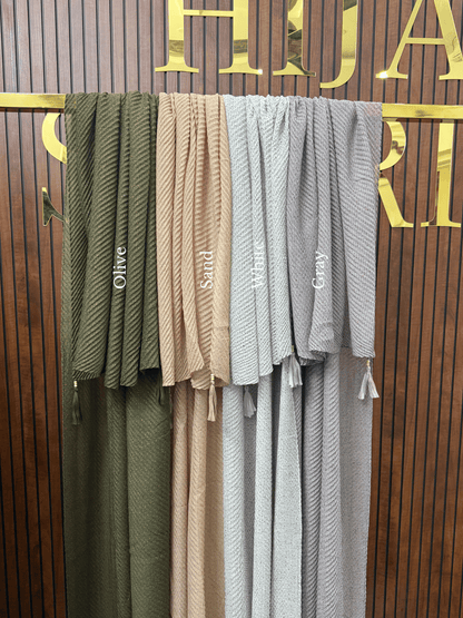Cotton Pleated Textured Hijabs