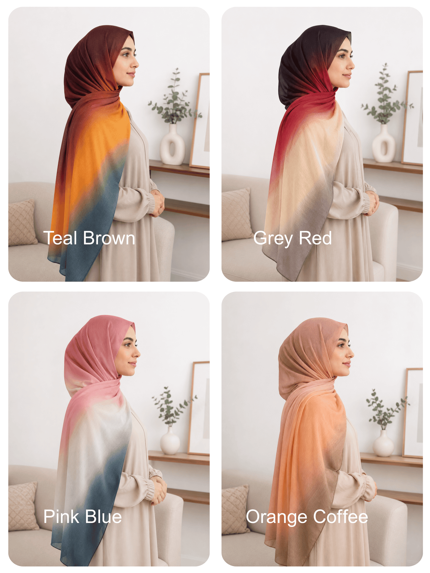 Cotton Ombré Hijabs Monsoon 26’