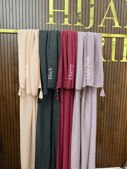 Cotton Pleated Textured Hijabs