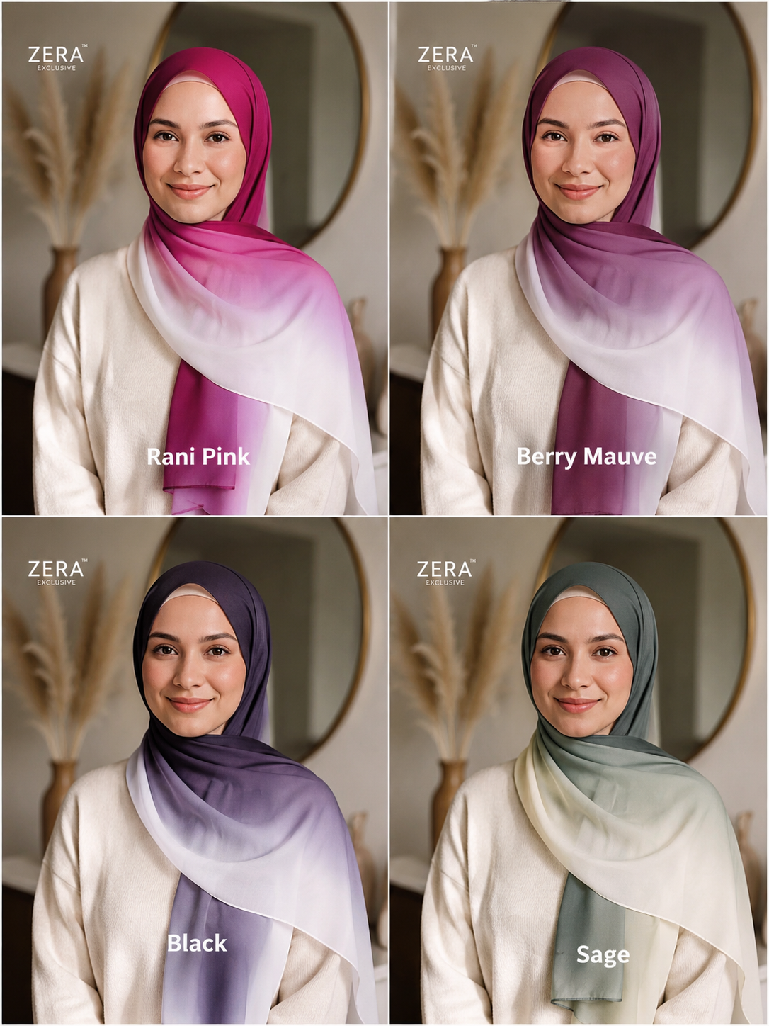 Zera Ombre Chiffon Hijabs Summer '26