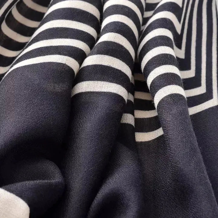 Stripes Printed Viscose Scarf