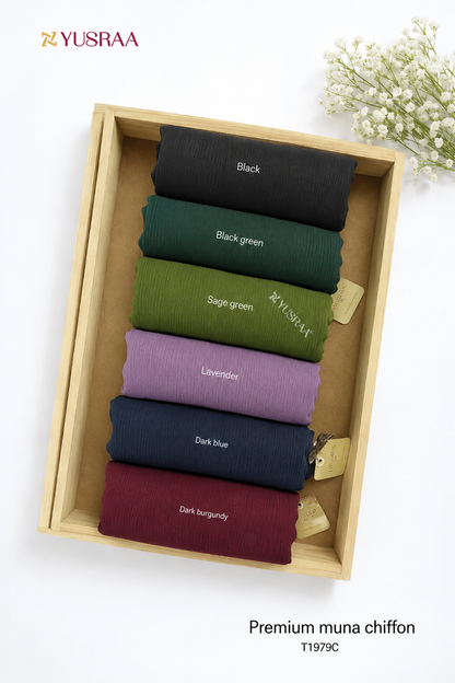 Yusraa Muna Chiffon Hijabs Monsoon 26’