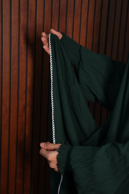 Emerald Green Prayer Makhana Hijab for Salah