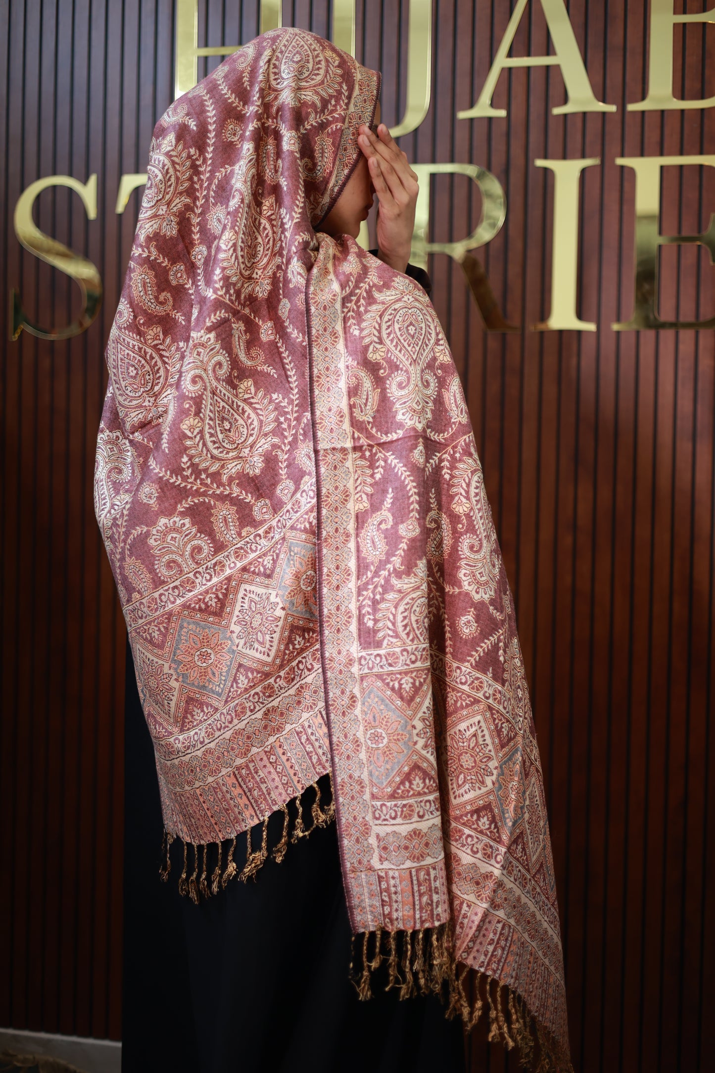 001 Premium Woven Pashmina Shawl Wrap Scarf