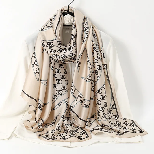 Breathable Silk Scarf – Glossy Finish with Elegant Drape