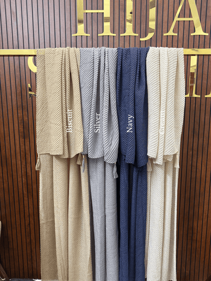 Cotton Pleated Textured Hijabs