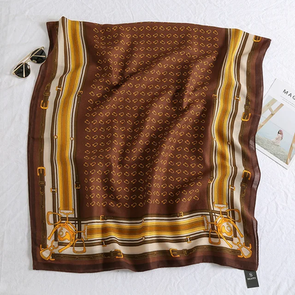 Brown HS Printed Viscose Scarf