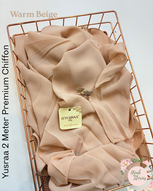 Warm Beige Yusraa 2 Meter Chiffon Hijabs