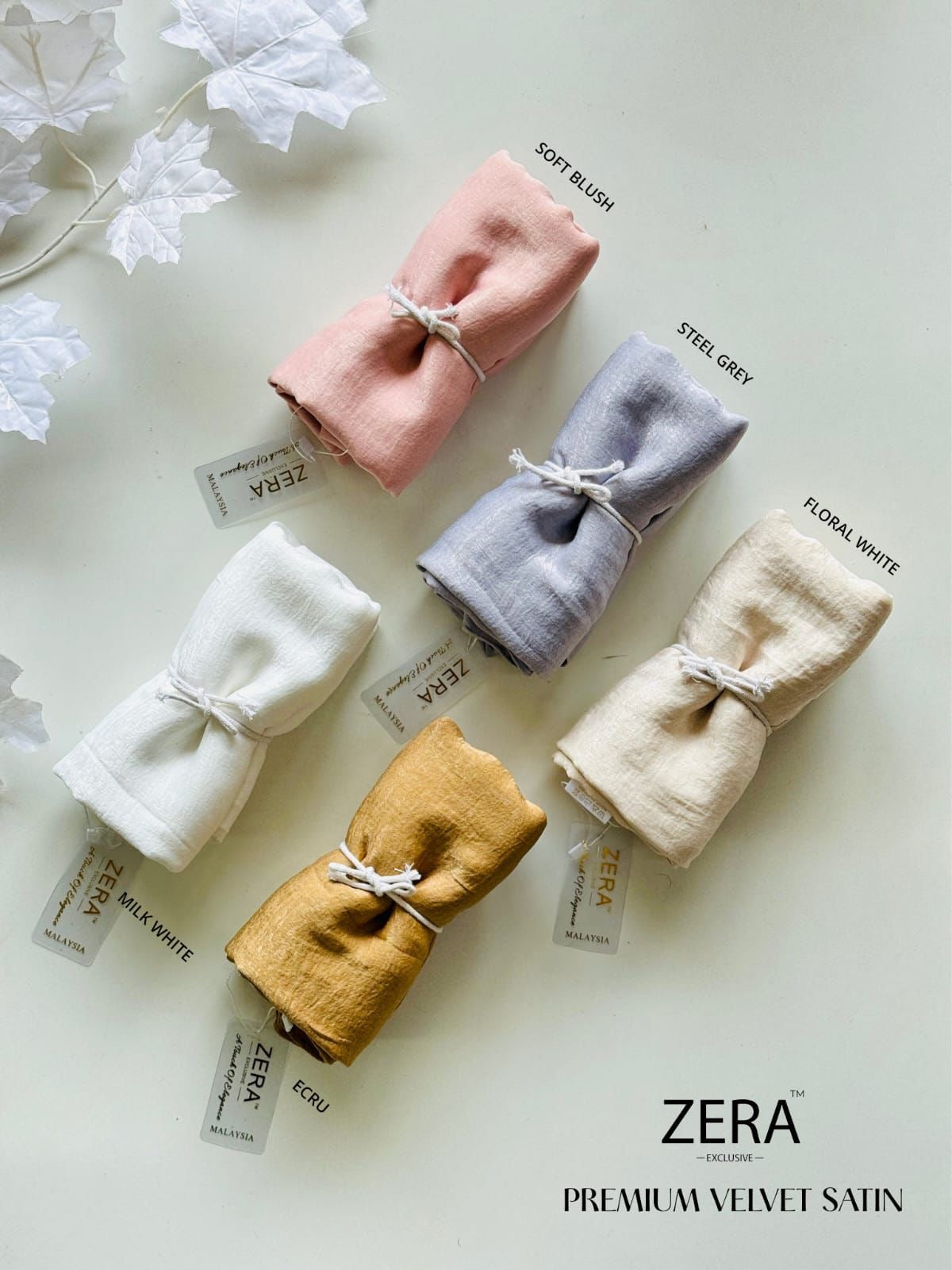 ZERA Premium Velvet Satin Hijabs