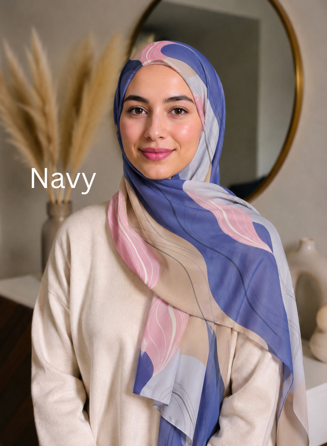 Digital Wave Print Imported Hijabs 2M