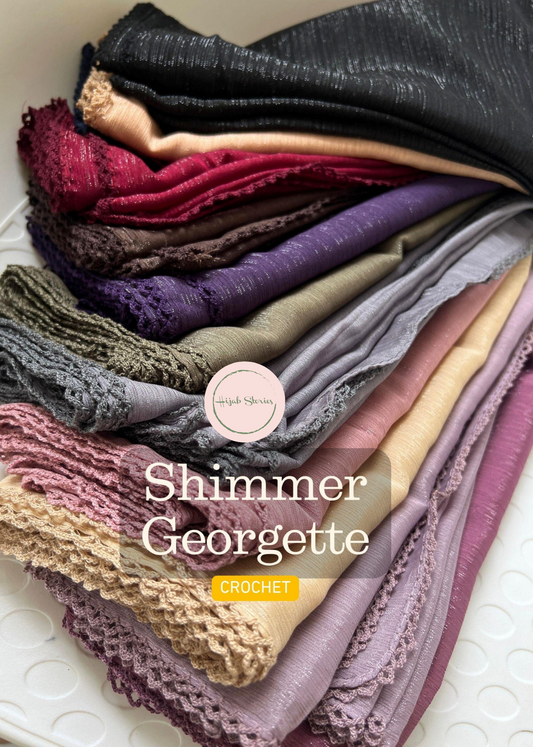 Georgette Shimmer Crochet Hijabs