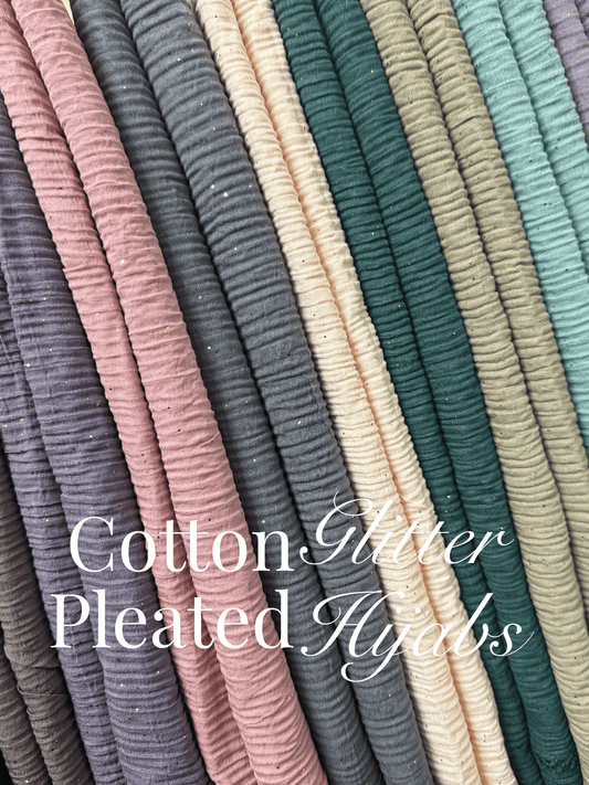 Cotton Pleated Glitter Hijabs