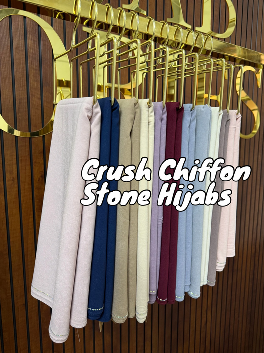 Premium Crush Soft Chiffon Stone Hijab